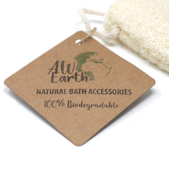 Natural Loofah Scrub on Rope - 5 inches - 12.7 cm