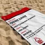 Nottingham Forest Beach Towel (Personalised Fans Ticket Design)