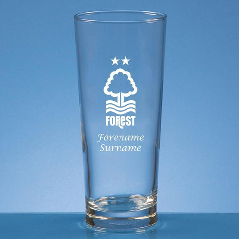 Personalised Nottingham Forest FC Pint Glass