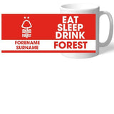 Personalised Nottingham Forest FC Eat Sleep Drink Mug