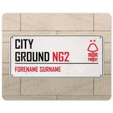 Personalised Nottingham Forest FC Street Sign Mouse Mat