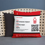 Nottingham Forest Personalised Cushion - Fans Ticket (18")