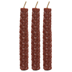 Pack of 6 Brown Beeswax Spell Candles