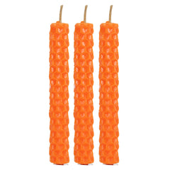 Pack of 6 Orange Beeswax Spell Candles
