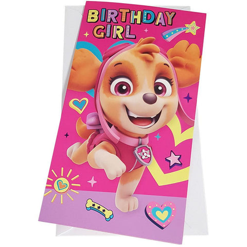 Paw Patrol Birthday Card Girl  - Official Merchandise Gifts