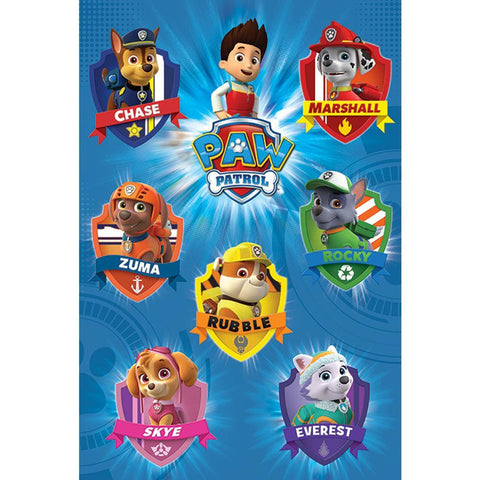 Paw Patrol Poster Crests 74  - Official Merchandise Gifts