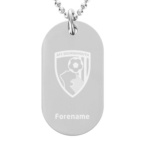 Personalised AFC Bournemouth Crest Dog Tag Pendant