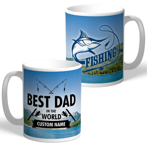 Personalised Best Dad Fishing Mug