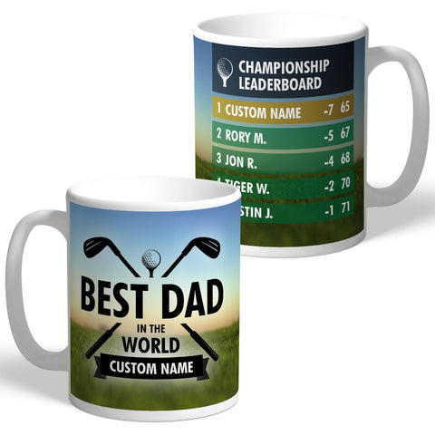 Personalised Best Dad Golf Mug