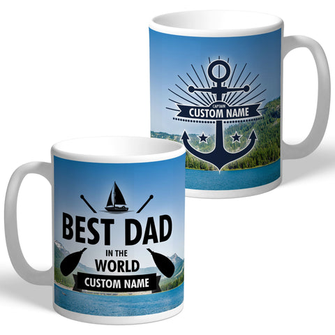 Personalised Best Dad Sailing Mug