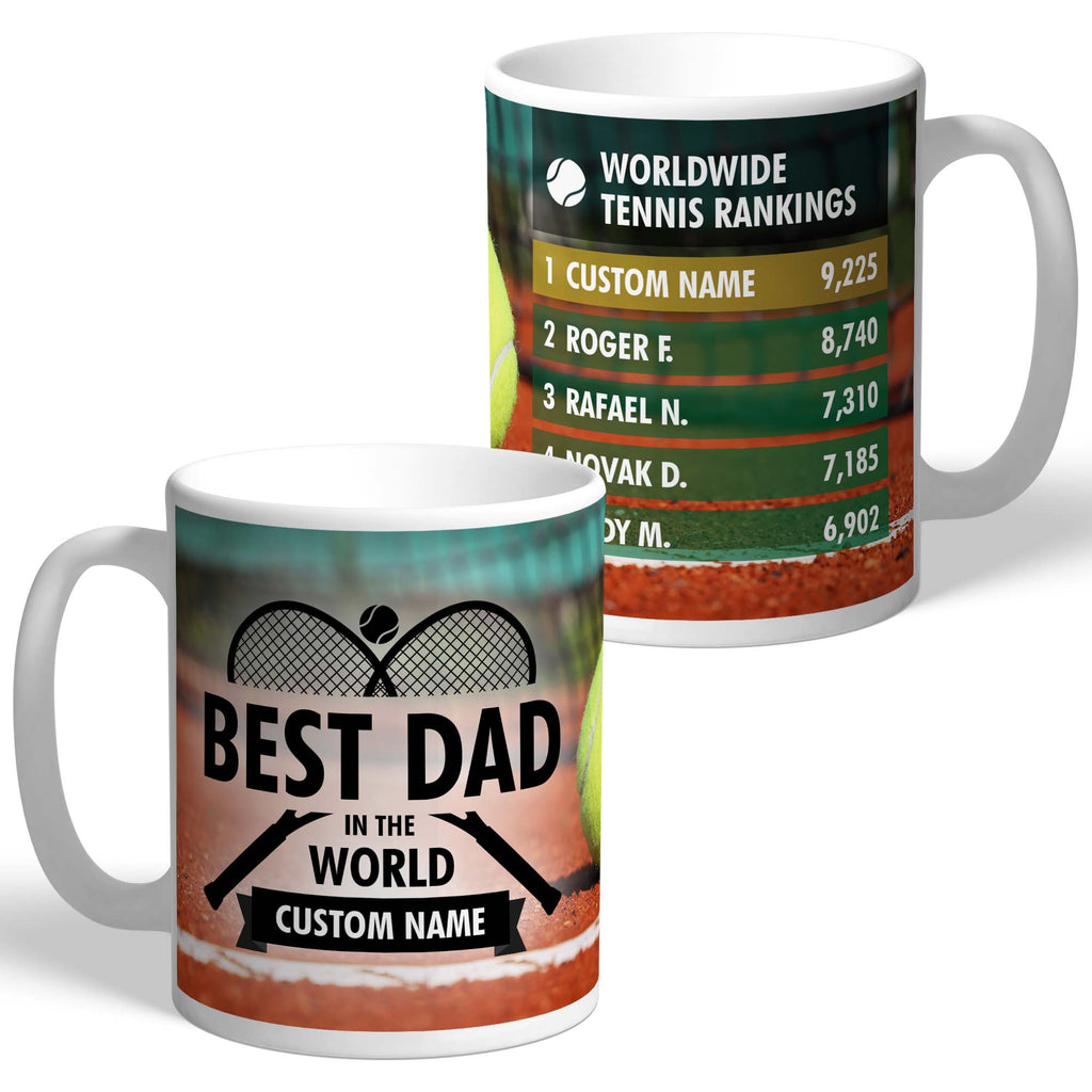 Personalised Best Dad Tennis Mug