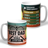 Personalised Best Dad Tennis Mug