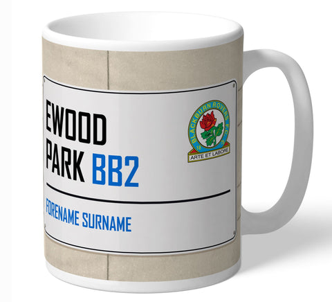 Personalised Blackburn Mug - Street Sign - Official Merchandise Gifts