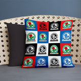 Personalised Blackburn Rovers Cushion - Chequered (18")
