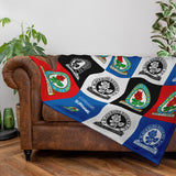 Personalised Blackburn Rovers Fleece Blanket - Chequered