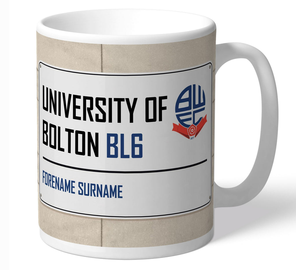 Personalised Bolton Mug - Street Sign - Official Merchandise Gifts