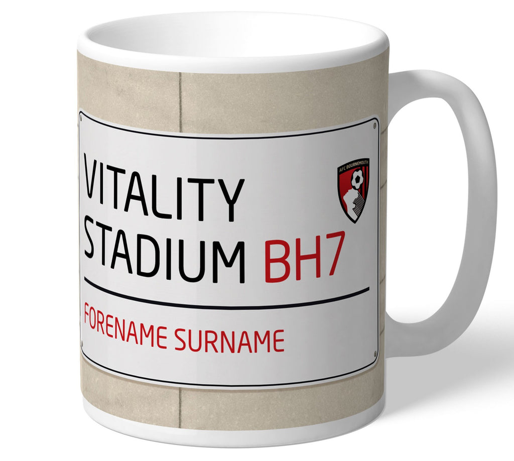 Personalised Bournemouth Mug - Street Sign - Official Merchandise Gifts