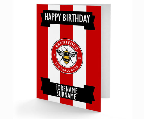 Personalised Brentford Birthday Card - Official Merchandise Gifts