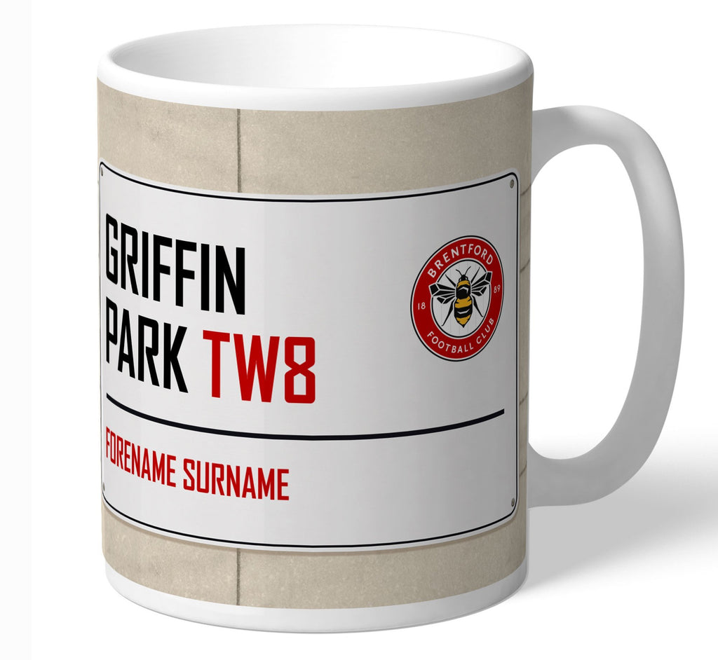 Personalised Brentford Mug - Street Sign - Official Merchandise Gifts