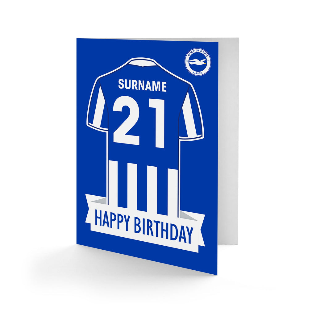 Personalised Brighton Birthday Card  - Official Merchandise Gifts