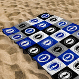 Personalised Brighton & Hove Albion Beach Towel - Chequered