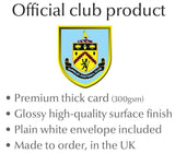 Personalised Burnley Birthday Card  - Official Merchandise Gifts