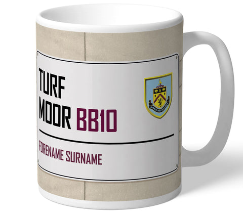 Personalised Burnley Mug - Street Sign - Official Merchandise Gifts