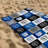 Personalised Cardiff City Beach Towel - Chequered