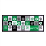 Personalised Celtic FC Bar Runner - Chequered