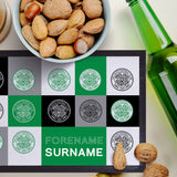 Personalised Celtic FC Bar Runner - Chequered