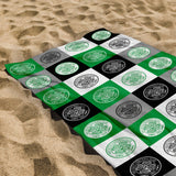 Personalised Celtic FC Beach Towel - Chequered