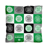 Personalised Celtic FC Cushion - Chequered (18")