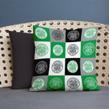 Personalised Celtic FC Cushion - Chequered (18")