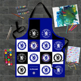 Personalised Chelsea FC Chequered Kids' Apron
