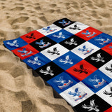 Personalised Crystal Palace Beach Towel - Chequered