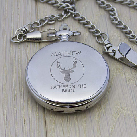 Personalised Father of Bride / Groom Pocket Watch - Official Merchandise Gifts