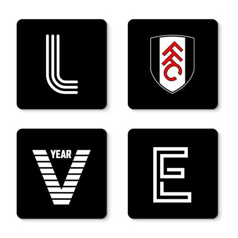 Personalised Fulham FC Coasters, Set of 4