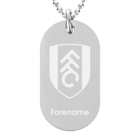 Personalised Fulham FC Crest Dog Tag Pendant