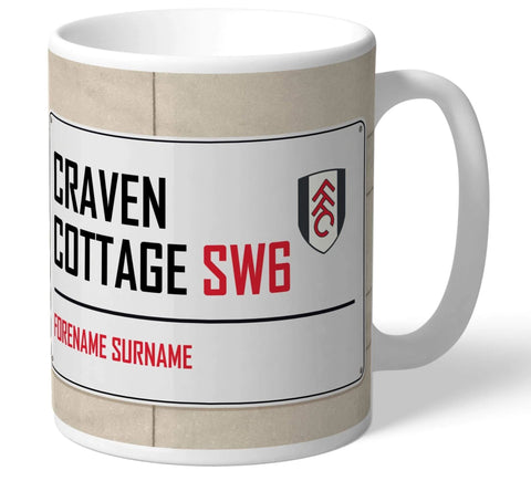 Personalised Fulham Mug - Street Sign - Official Merchandise Gifts