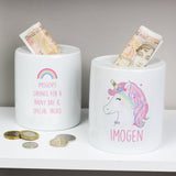 Personalised Girls Unicorn Money Box - Official Merchandise Gifts