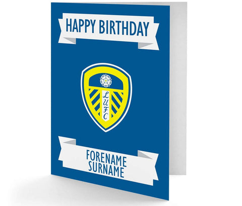 Personalised Leeds Birthday Card - Official Merchandise Gifts