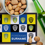 Personalised Leeds United Bar Runner - Chequered