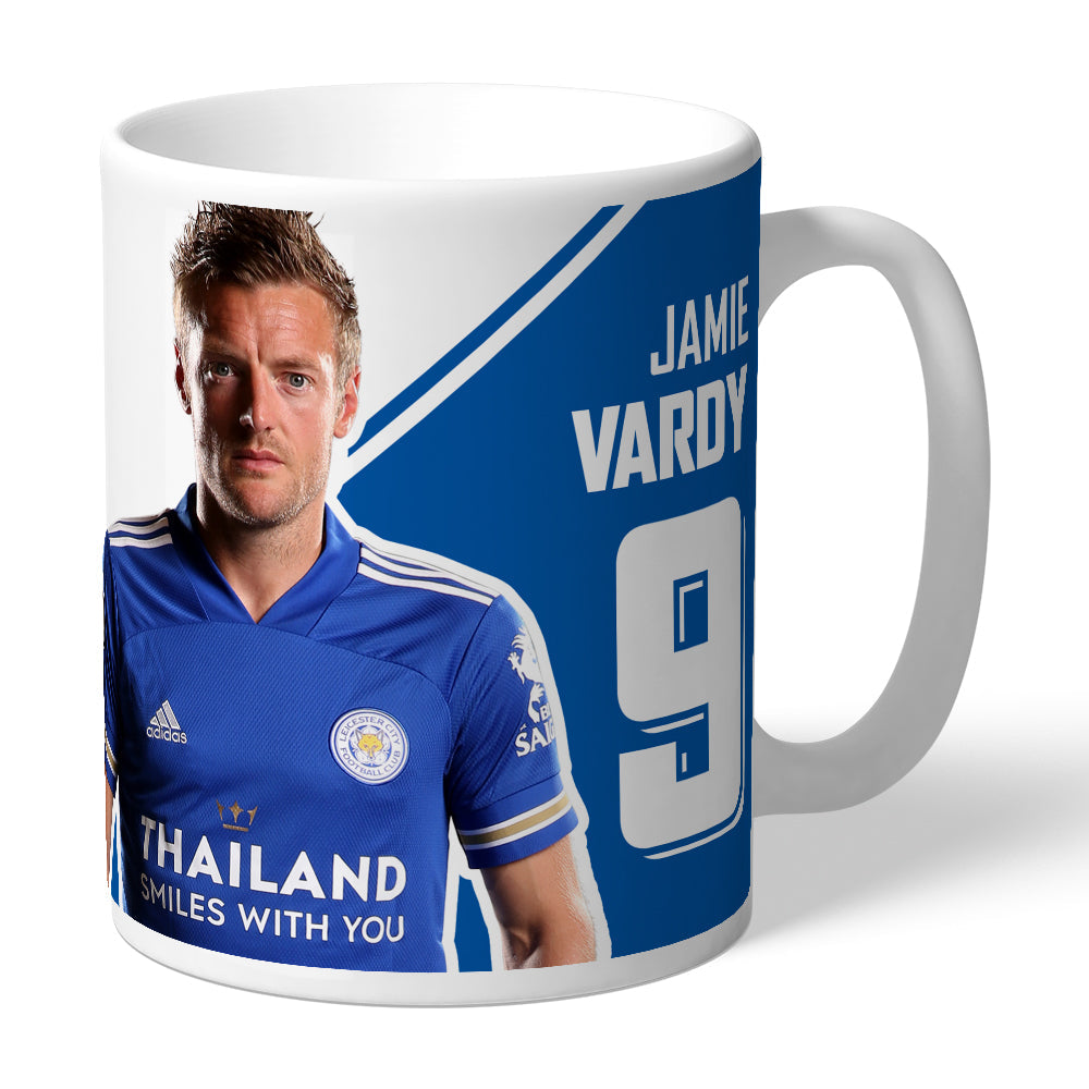 Personalised Leicester City FC Vardy Autograph Mug