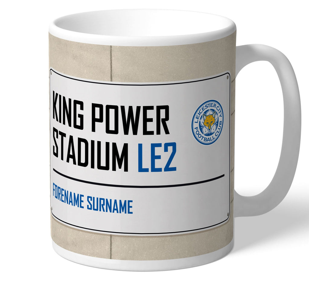 Personalised Leicester City Mug - Street Sign - Official Merchandise Gifts