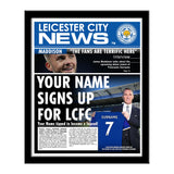 Personalised Leicester City News Framed Print