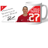 Personalised Liverpool FC Darwin Nunez Autograph Mug