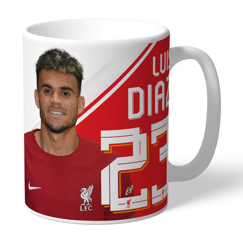 Personalised Liverpool FC Luis Diaz Autograph Mug