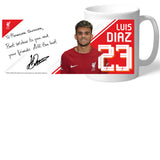 Personalised Liverpool FC Luis Diaz Autograph Mug