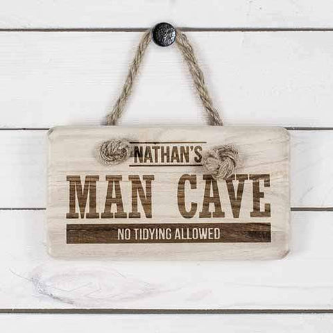 Personalised Man Cave Wooden Sign - Official Merchandise Gifts