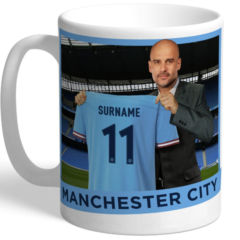 Personalised Man City Manager Mug
